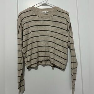Madewell cropped sweater / long sleeve top
